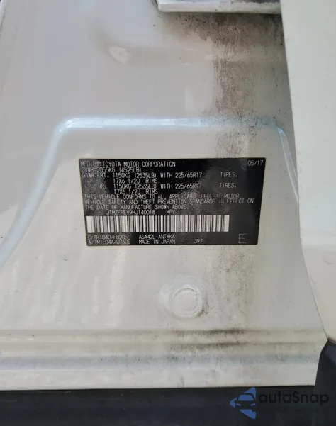 2017 Toyota Rav4 Le from USA, damaged, VIN JTMZFREV9HJ140018